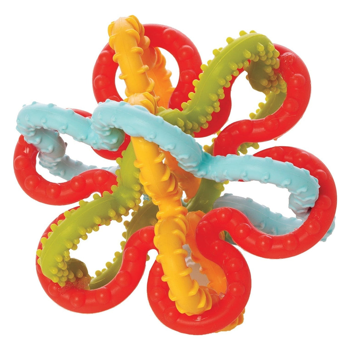 Manhattan Toy Squiggle Loops sensorisch speeltje met kleurrijke lussen op witte achtergrond