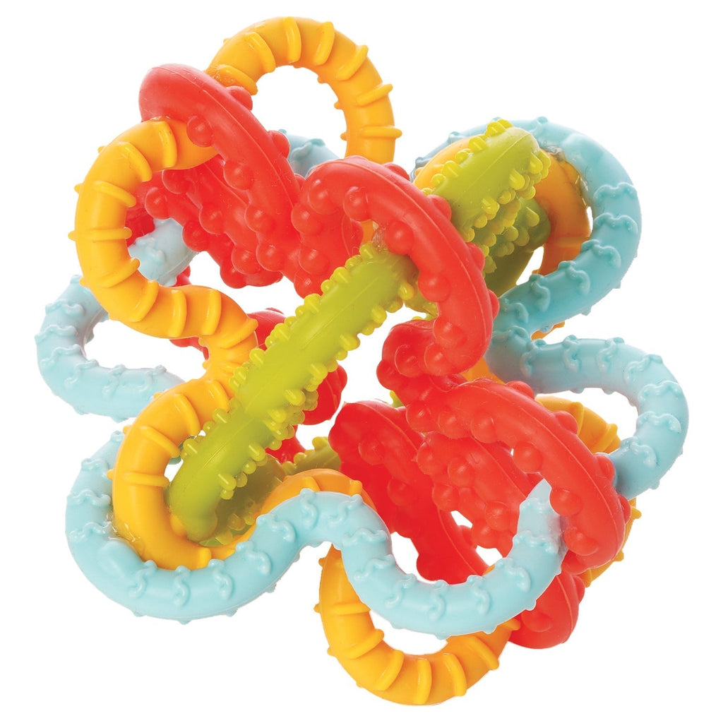 Manhattan Toy Squiggle Loops sensorisch speeltje, detail van de ribbels op de lussen