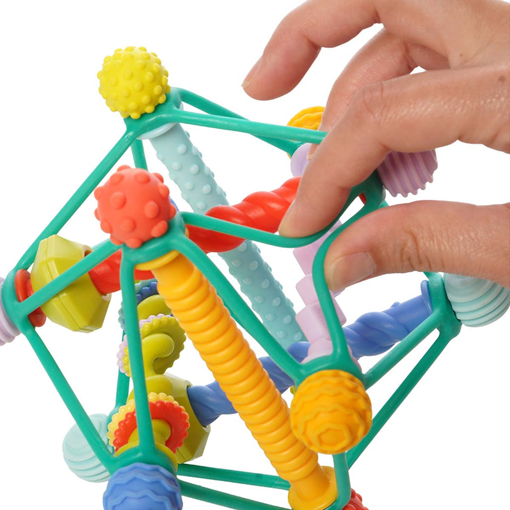 Manhattan Toy Whirzle sensorisch speeltje, hand draait aan de kralen
