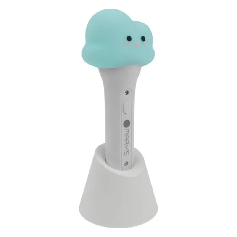 Mary's Led Nachtlamp en Zaklamp 2-in-1 Cloud Wand met blauw wolkje in witte standaard