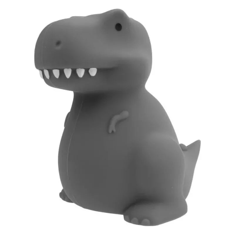Mary's Led Nachtlamp Dino T-Rex, grijze dinosaurus met witte tandjes