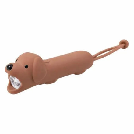 Mary's Zaklamp Pets Dog, bruin hondje met hangoortjes en led in de snuit