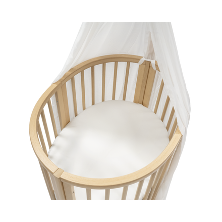 Stokke Sleepi Mini Hoeslaken Wit, productfoto op witte achtergrond