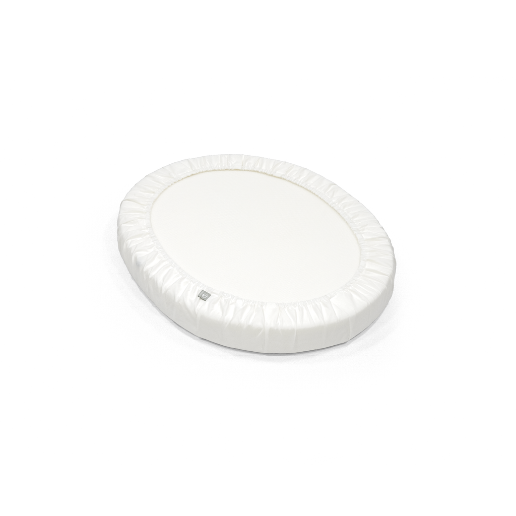 Stokke Sleepi Mini Hoeslaken Wit, productfoto op witte achtergrond 2