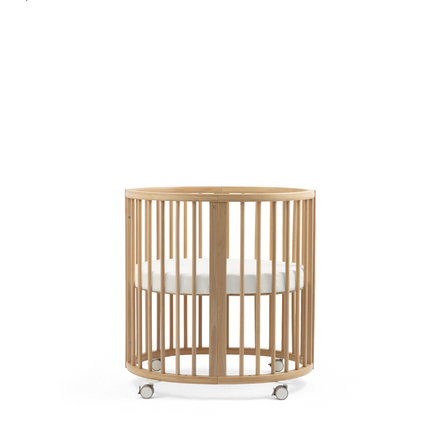 Stokke Sleepi Mini Hoeslaken Wit, productfoto op witte achtergrond 3