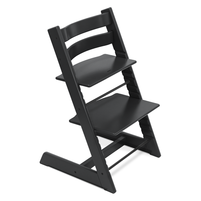 Stokke Tripp Trapp bundel Black: zwarte stoel, Baby Set en eettablet