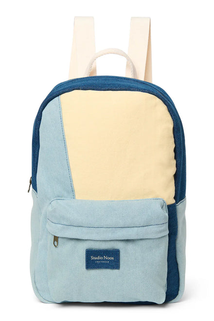 Studio Noos Midi Rugzak 35x25x14 cm | Denim Patchwork