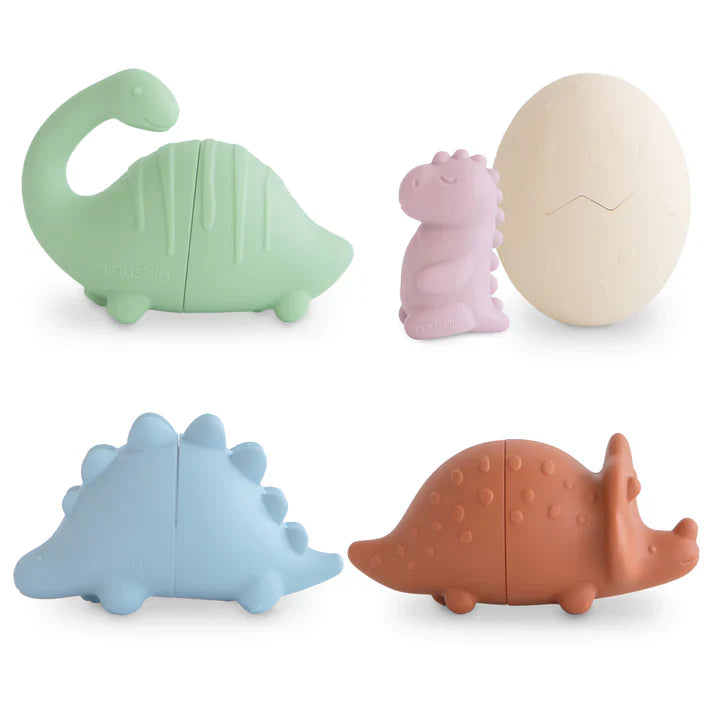Mushie Badspeelgoed Set 4-Pack | Dino