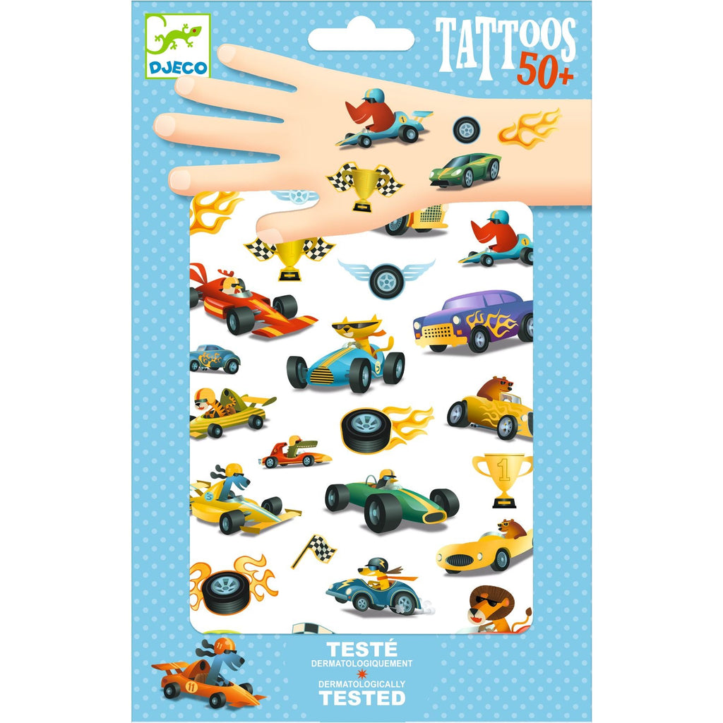 Djeco Set 50 Tattoos | Raceauto's