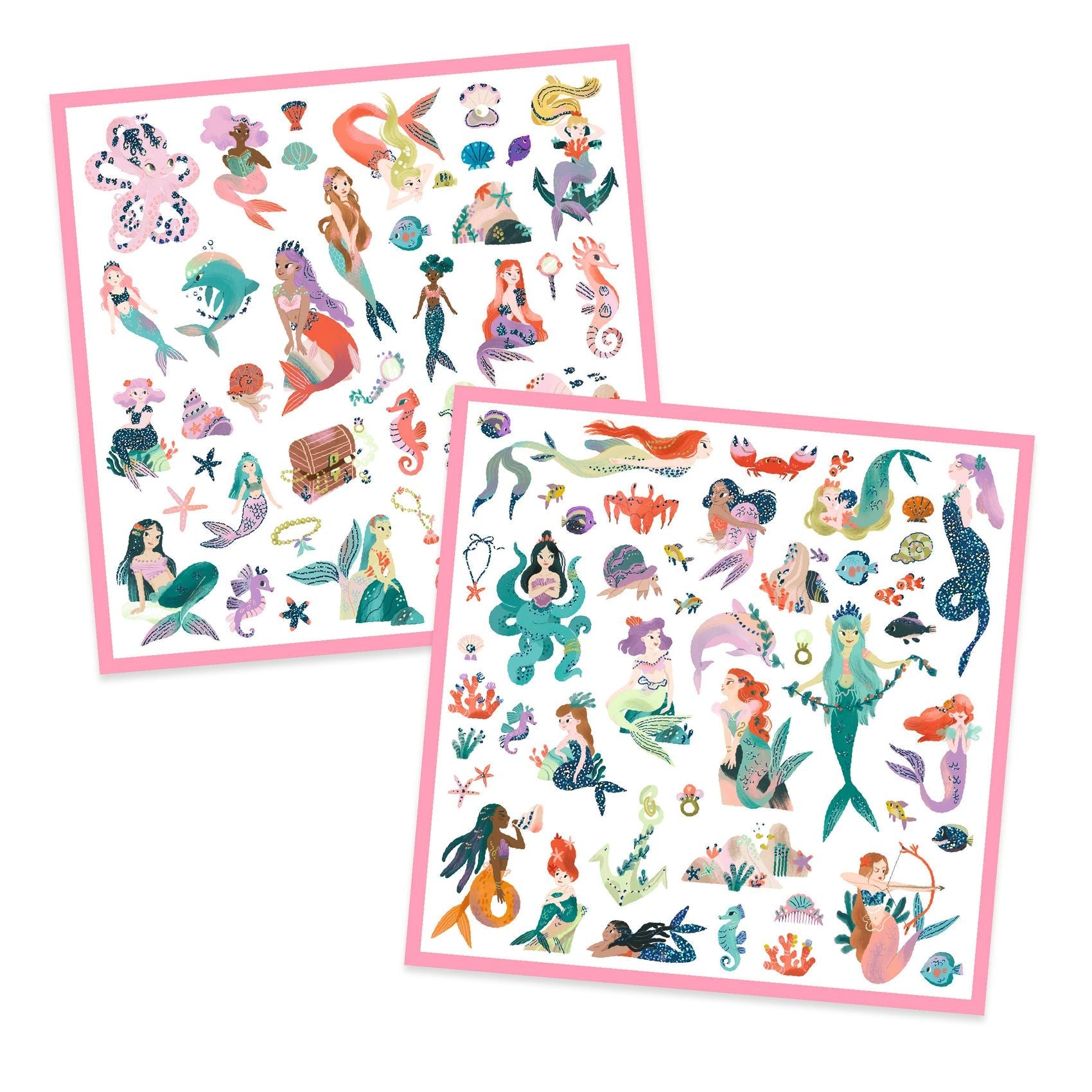 Djeco Stickerset 160 Stickers | Glinsterende Zeemeerminnen