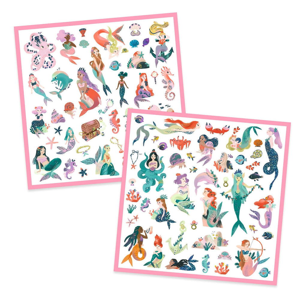 Djeco Stickerset 160 Stickers | Glinsterende Zeemeerminnen