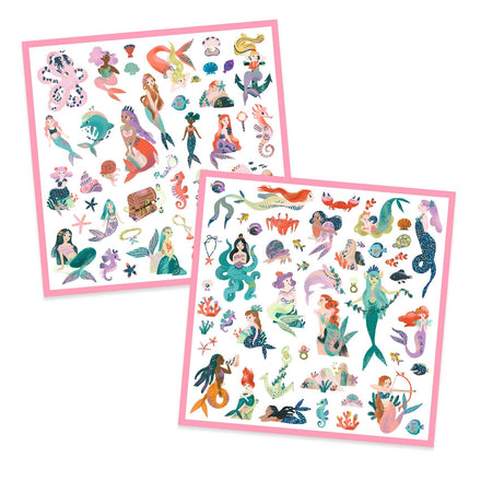 Djeco Stickerset 160 Stickers | Glinsterende Zeemeerminnen