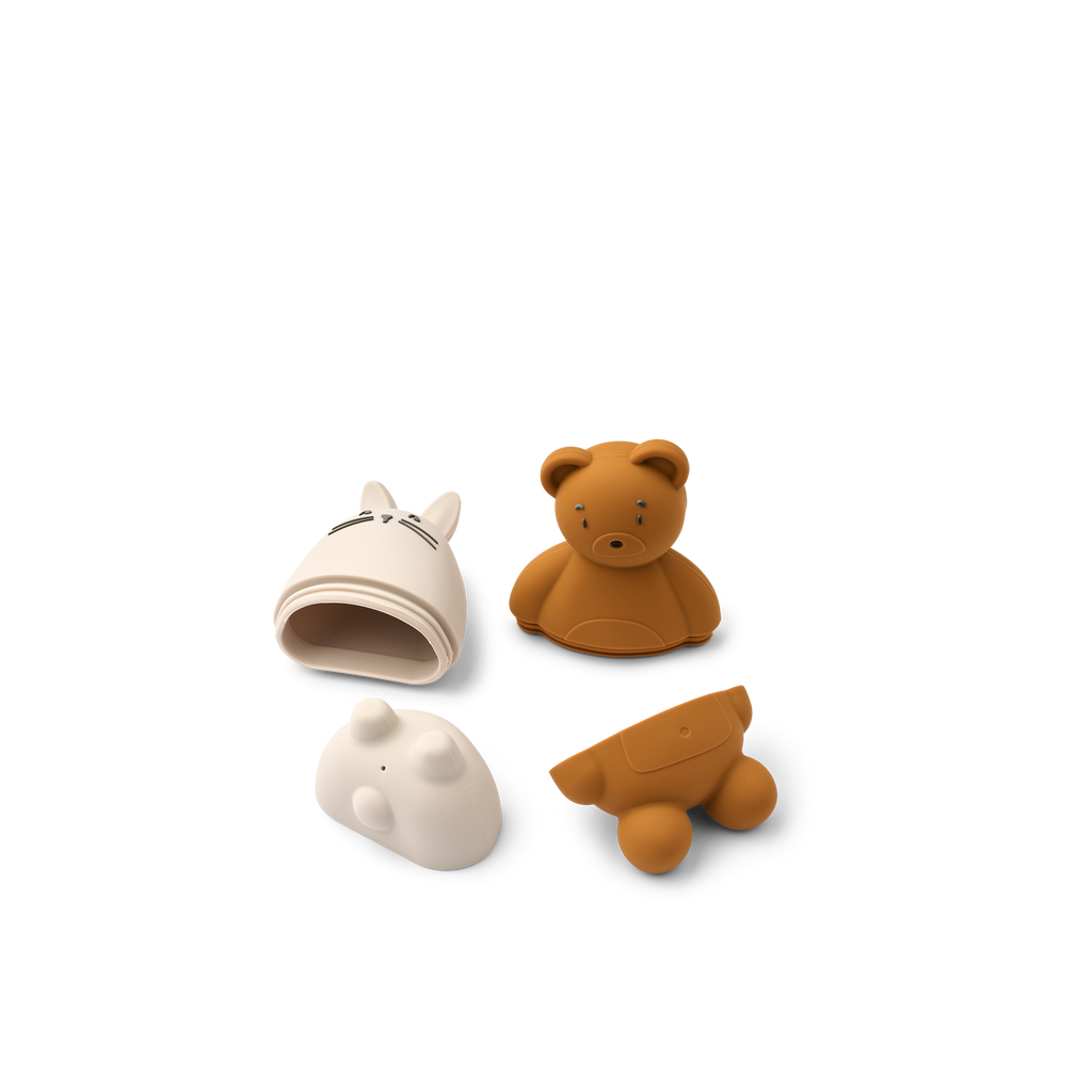 Liewood Duncan Classic Silicone Bad Speeltjes | Sandy / Mustard Mix