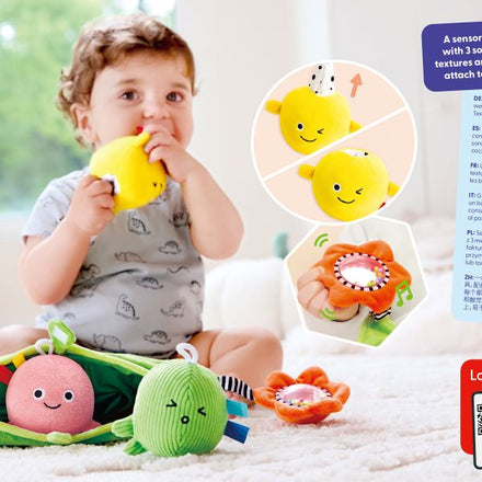 Hape Rammelaar Pea Pod Pals | 3 Zachte Erwtjes