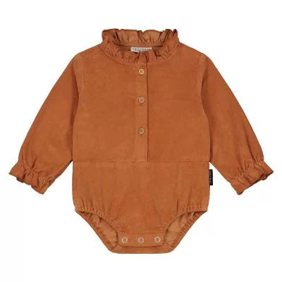 Daily Brat Ellie Corduroy Playsuit | Spicy Almond 0-3m*