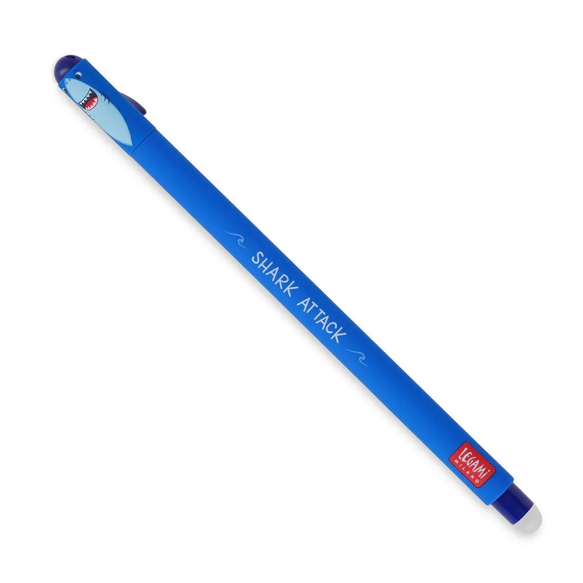Legami uitwisbare gelpen Shark met blauwe inkt en een fijne schrijfpunt van 0,7 mm