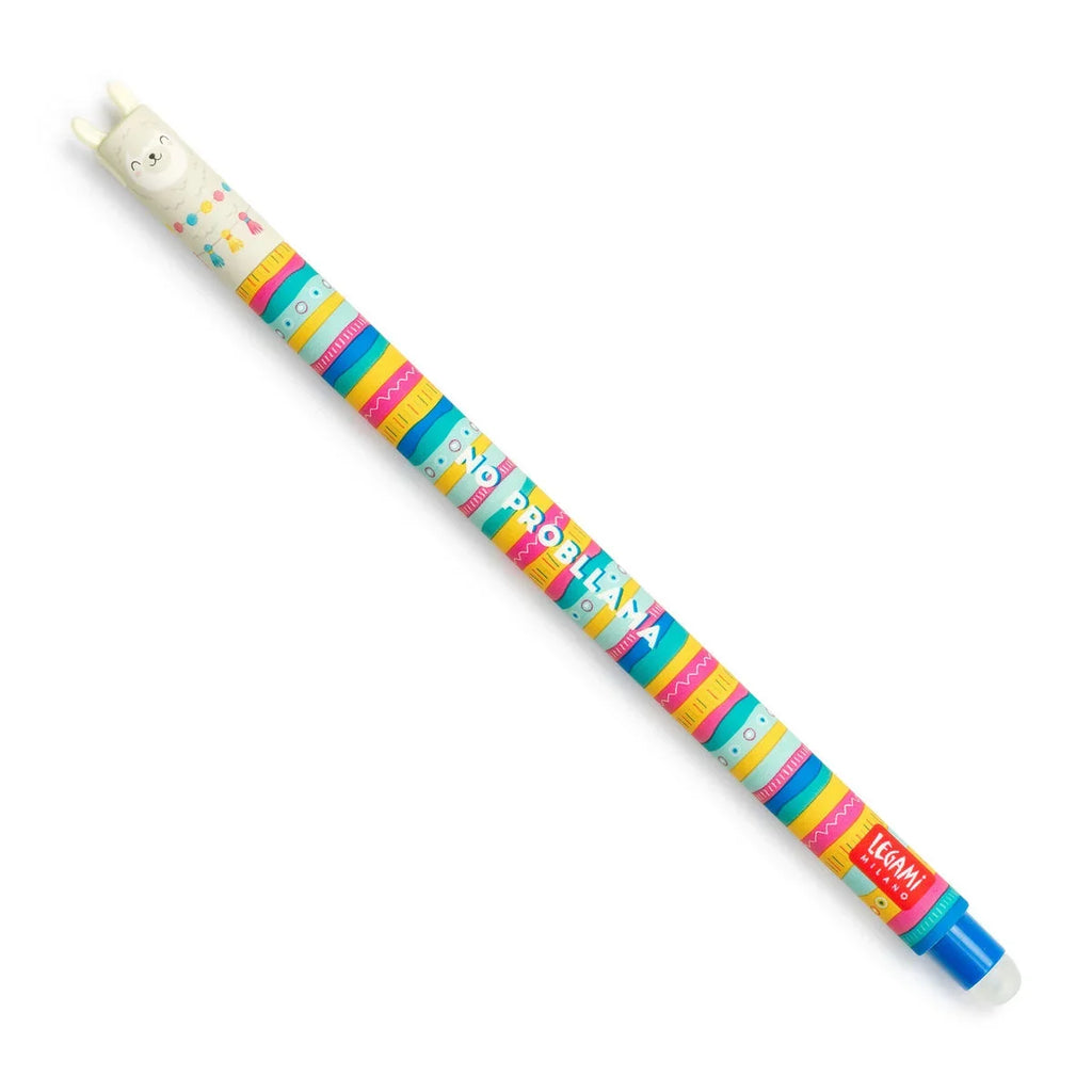 Legami uitwisbare gelpen Llama met blauwe inkt en een fijne schrijfpunt van 0,7 mm