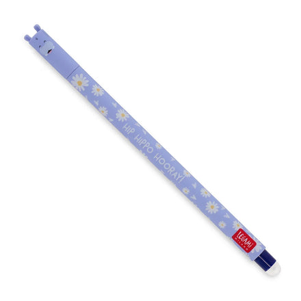Legami uitwisbare gelpen Hippo met blauwe inkt en een fijne schrijfpunt van 0,7 mm