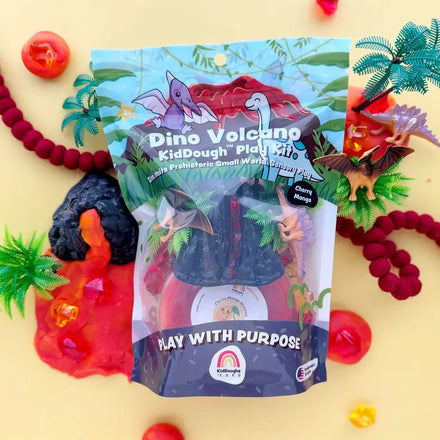 Earth Grown KidDoughs Klei Speelset | Dino Vulkaan