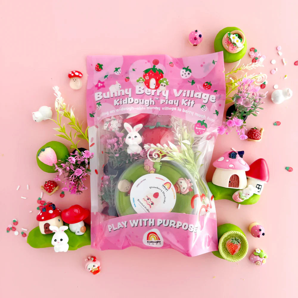 Earth Grown KidDoughs Klei Speelset | Bunny Berry Village