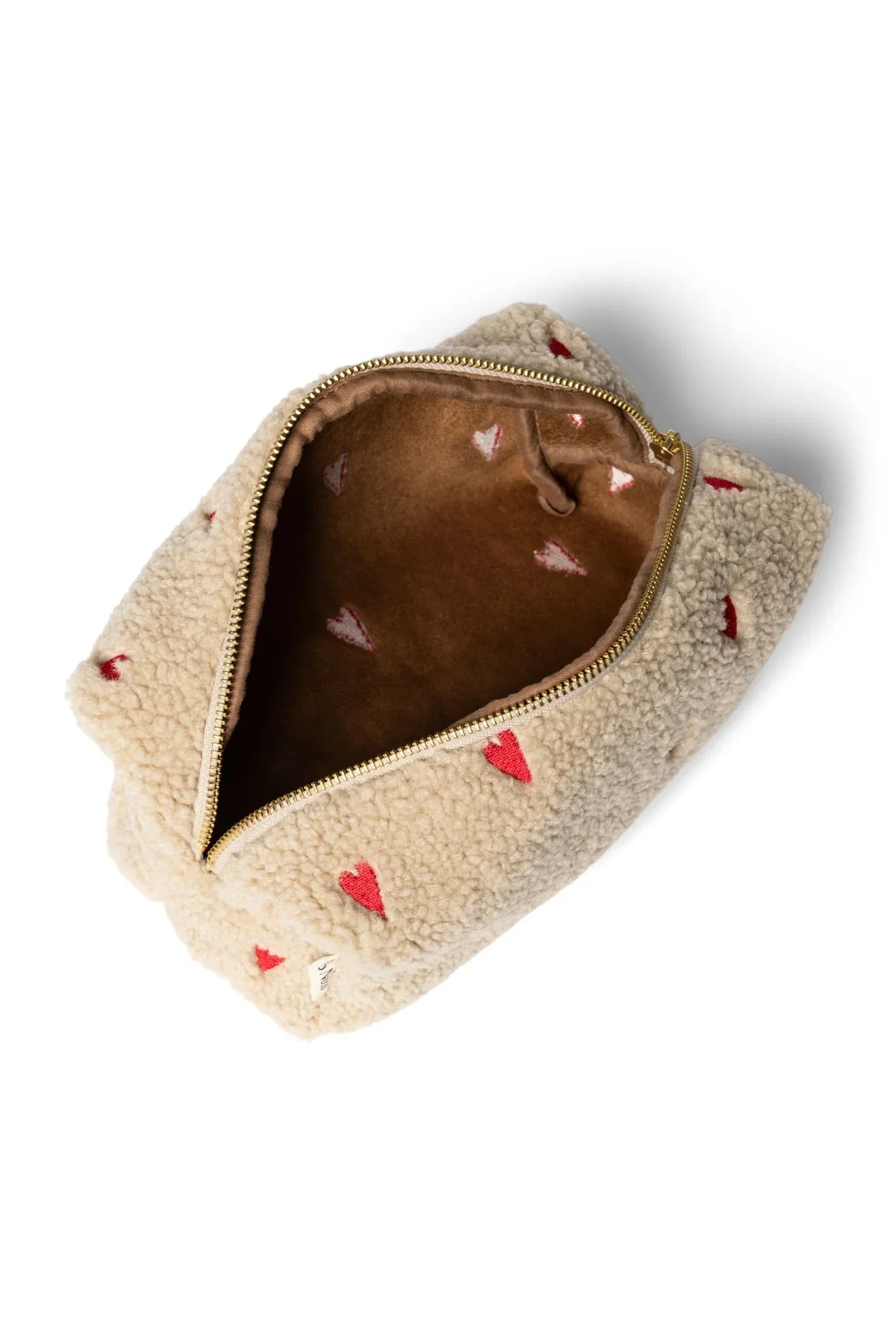 Studio Noos Teddy Pouch | Ecru Hearts