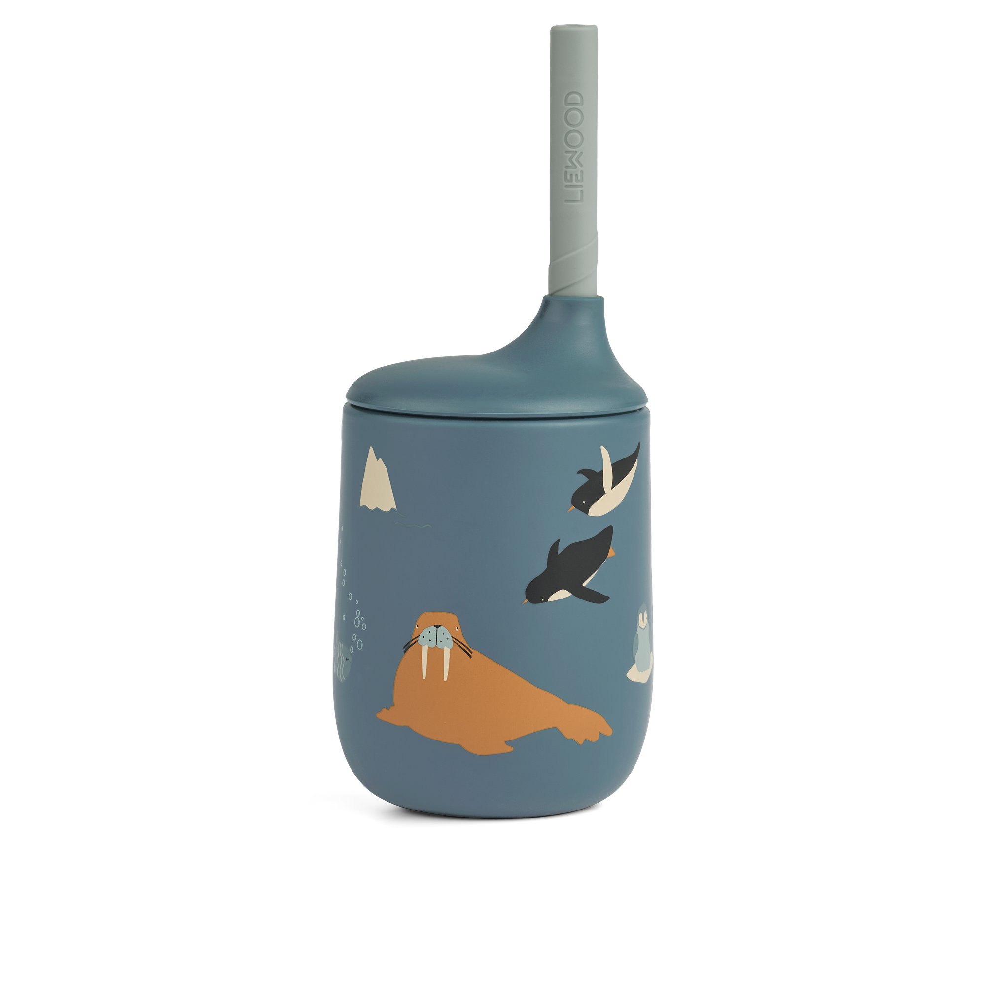 Liewood Ellis Printed Sippy Cup 230ml | Arctic Sea / Ocean View