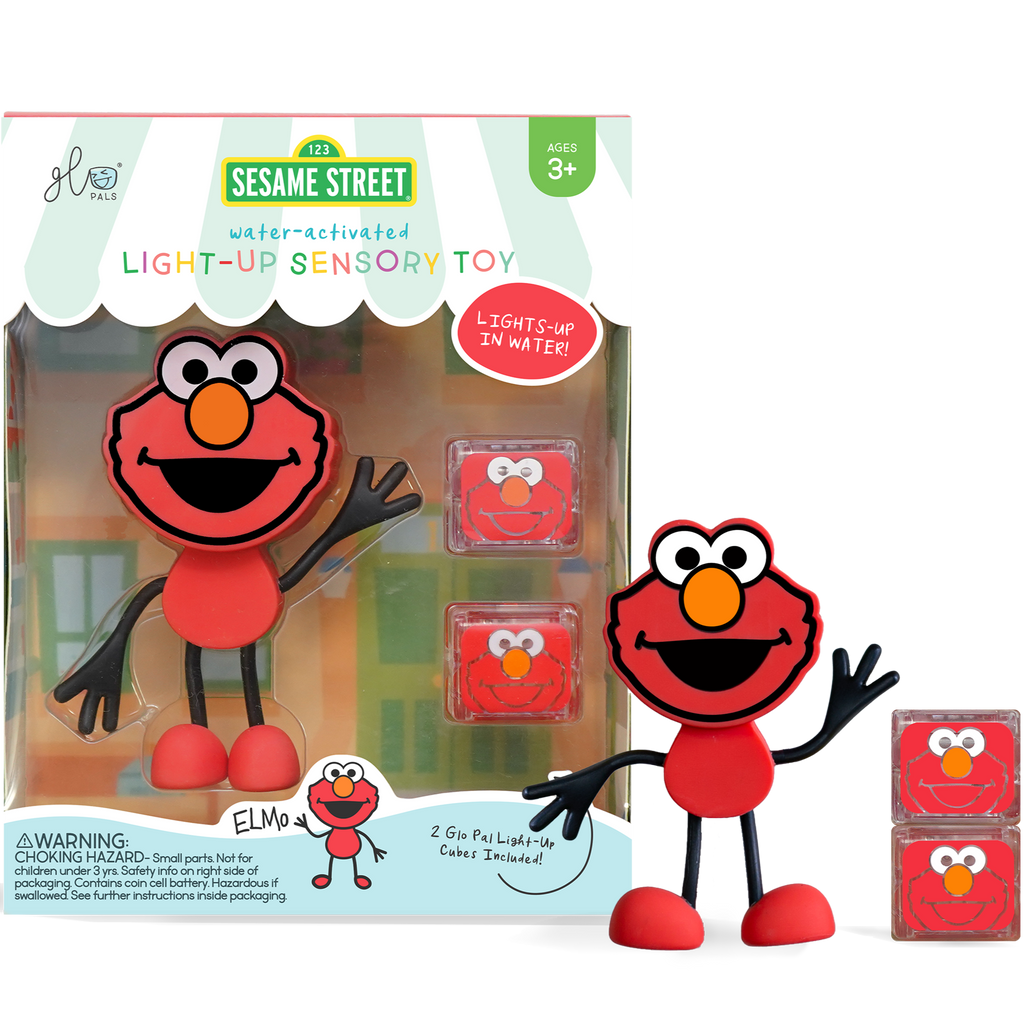 Glo Pals Light Up Sensory Toy Badspeeltje Oranje Rood | Elmo