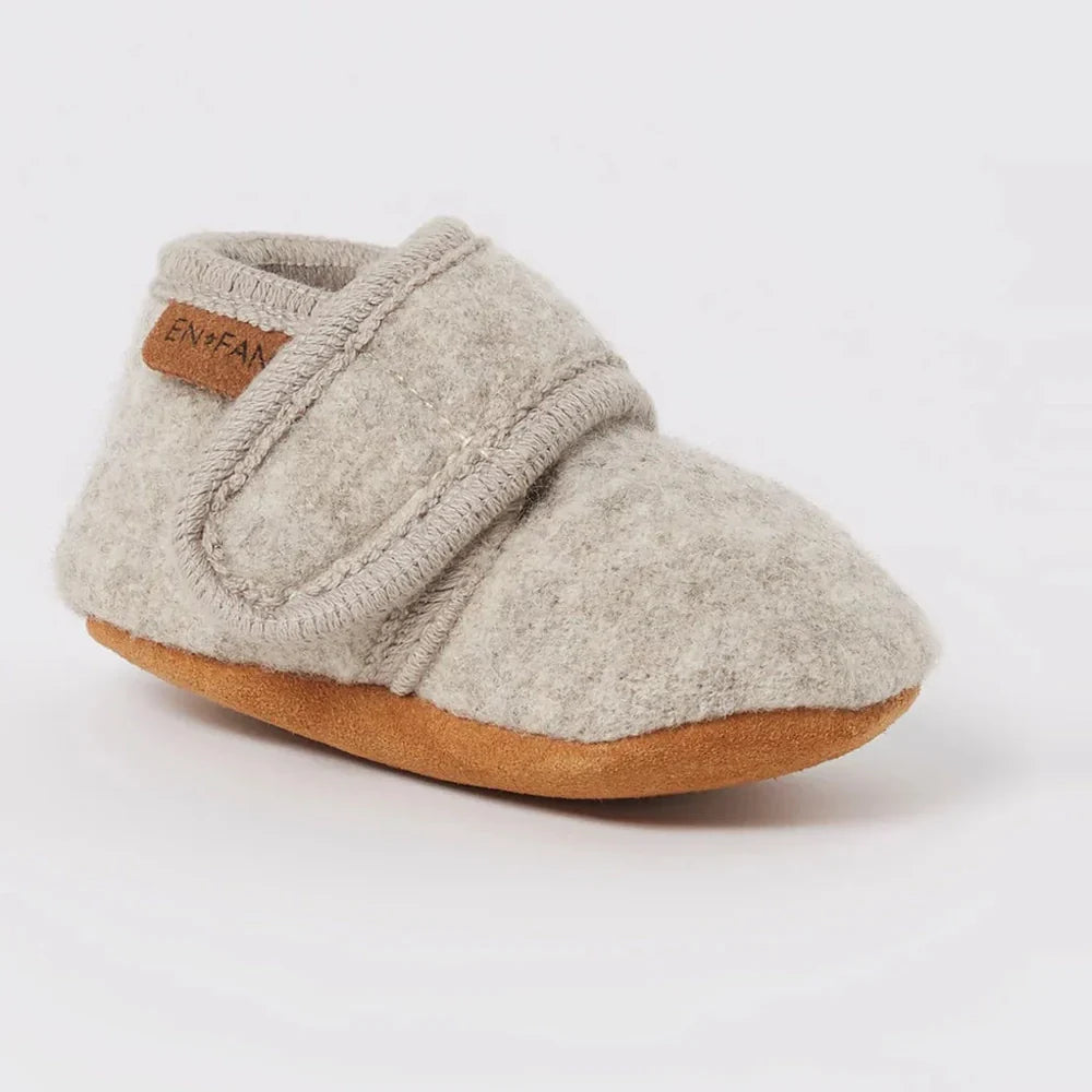 En Fant Baby Slofjes Wol | Sand Melange