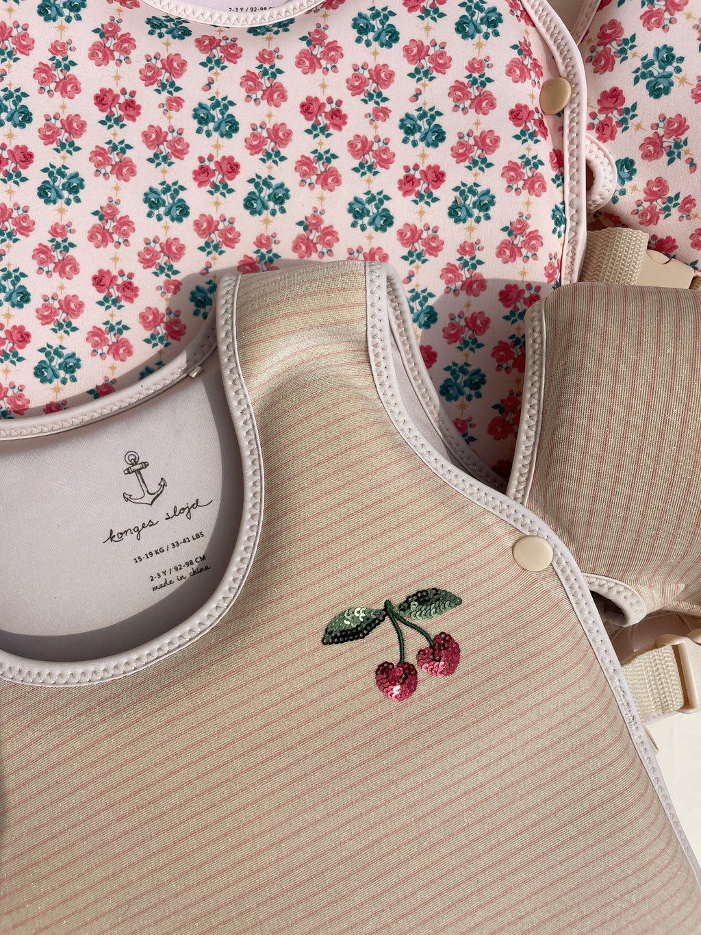 Konges Sløjd Hollis Puddle Jumper Zwemvest Met Zwembandjes | Rose Stripe