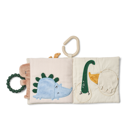 Liewood Fey Stoffen Babyboekje | Dino Roar / Dove Blue