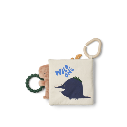 Liewood Fey Stoffen Babyboekje | Dino Roar / Dove Blue