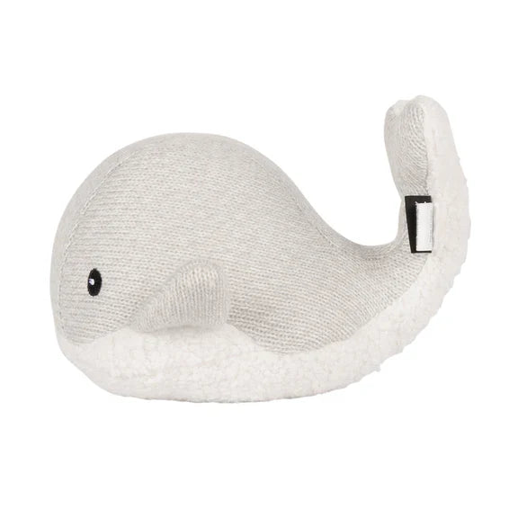 Flow Amsterdam Oplaadbare Knuffel Met Hartslag Moby Whale | Grey