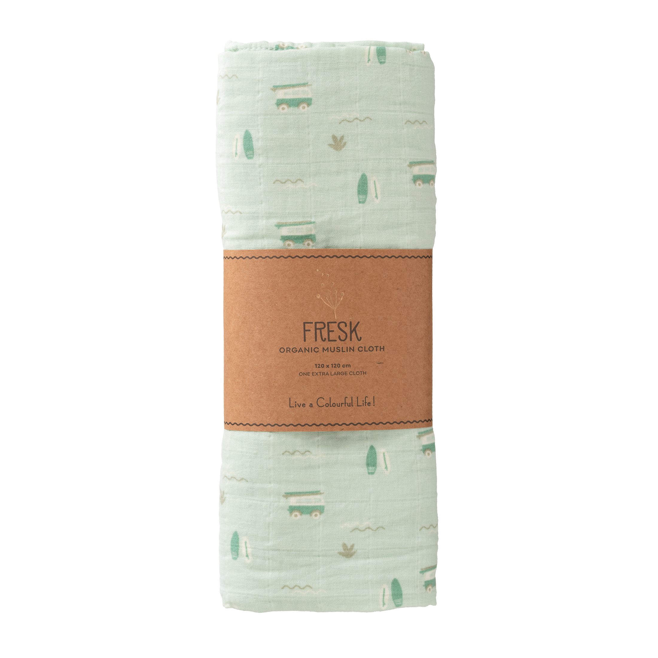 * Fresk Hydrofiele Doek 120x120cm | Surf Boy