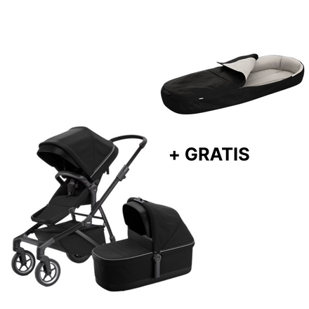 Thule Sleek Stadskinderwagen + GRATIS Voetenzak | Black