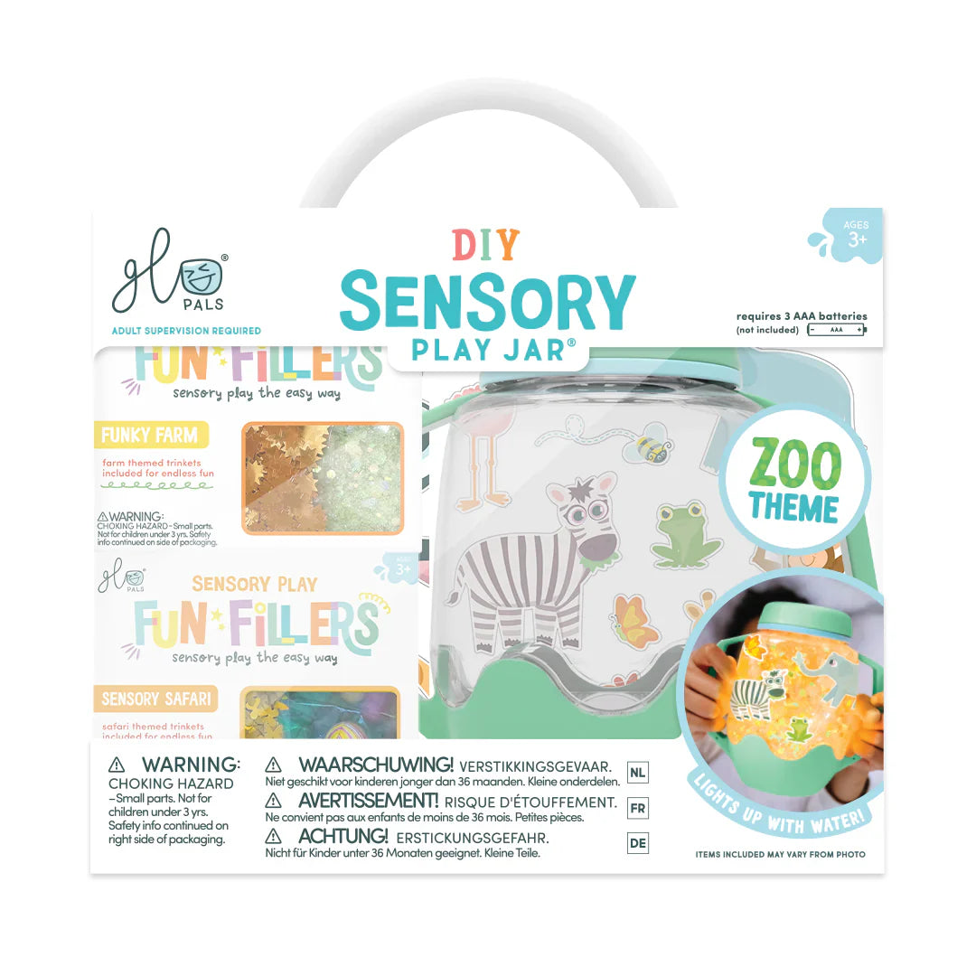 Glo Pals Sensorische Play Jar + Fun-Fillers | Zoo