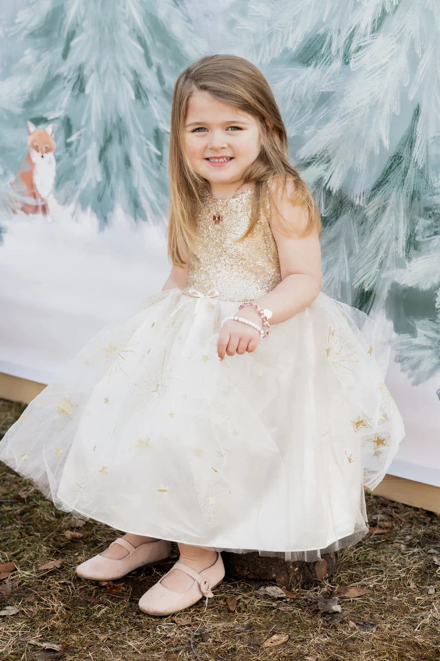 Great Pretenders Golden Glam Party Jurk | 5-6Y