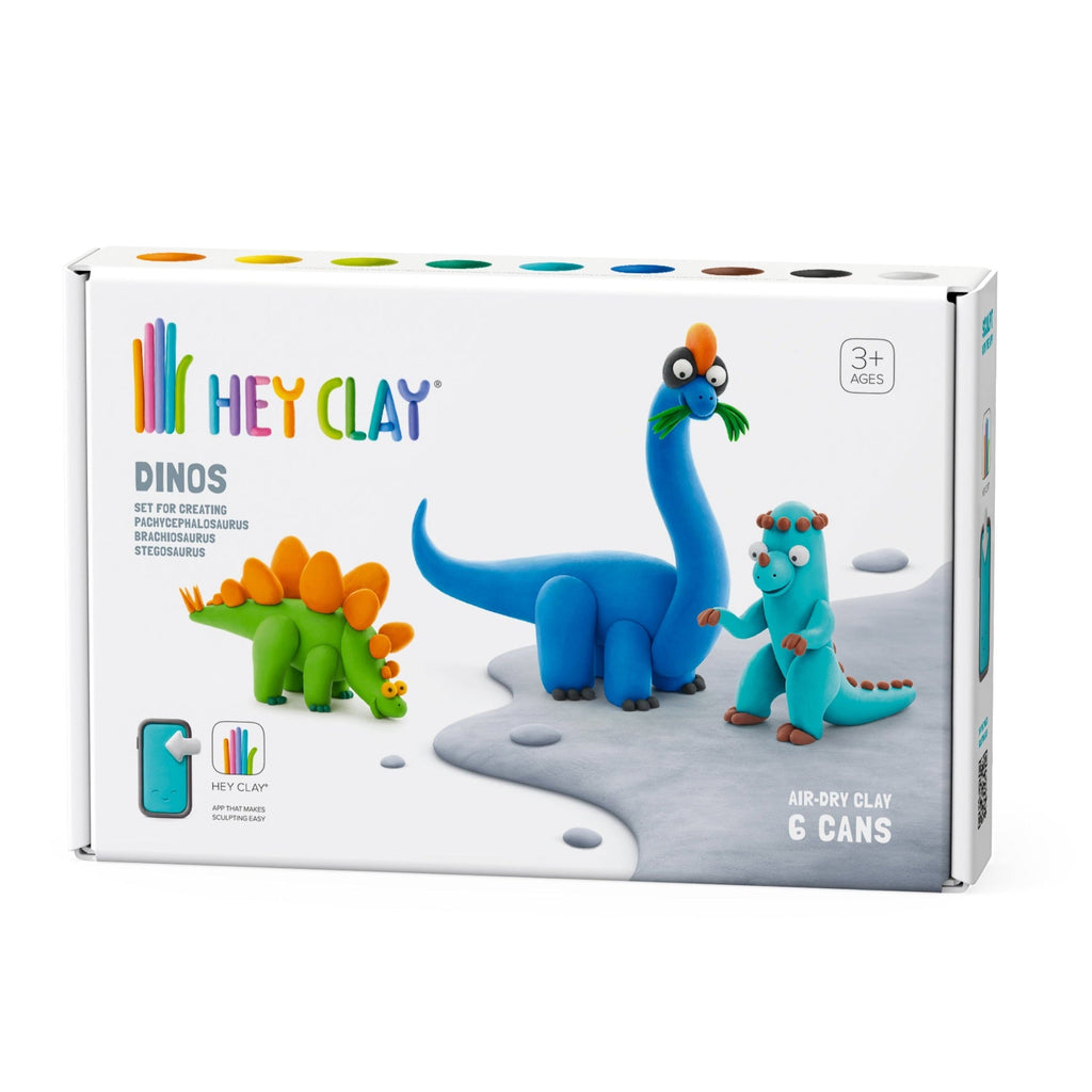 HeyClay 6 Potjes Speelklei | Dino's