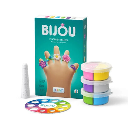 Hey Clay Bijoux Rings Boetseerklei | Bloemen (3 potjes)