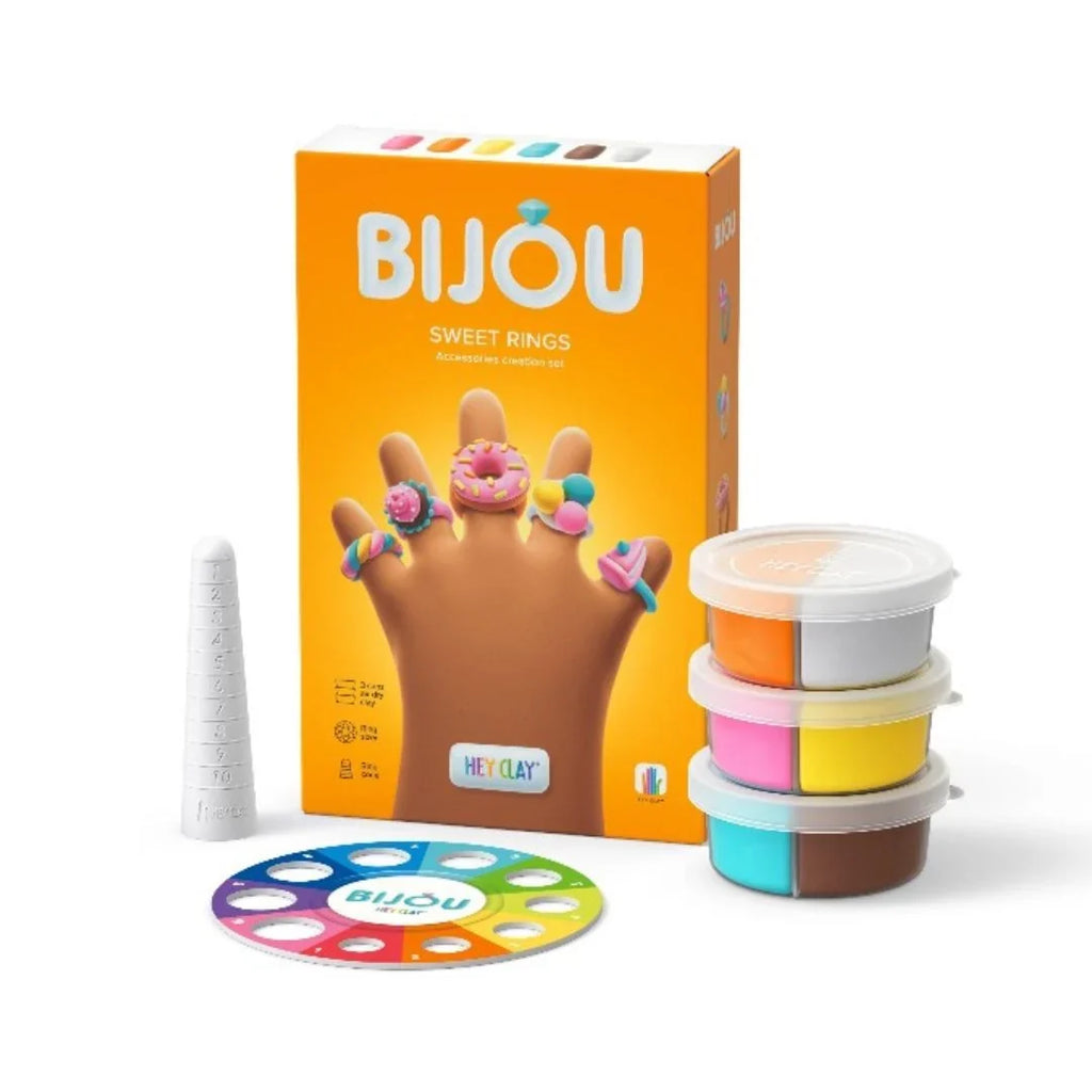 Hey Clay Bijoux Rings Boetseerklei | Snoepjes (3 potjes)