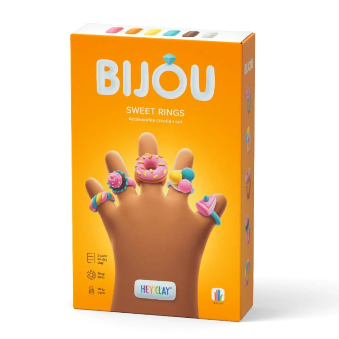 Hey Clay Bijoux Rings Boetseerklei | Snoepjes (3 potjes)