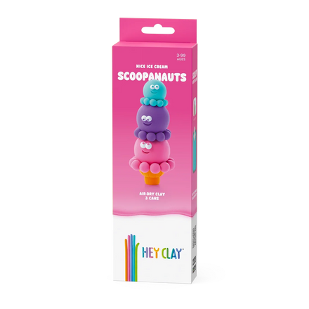 Hey Clay Boetseerklei | Nice Ice Cream Scoopanauts (3 potjes)