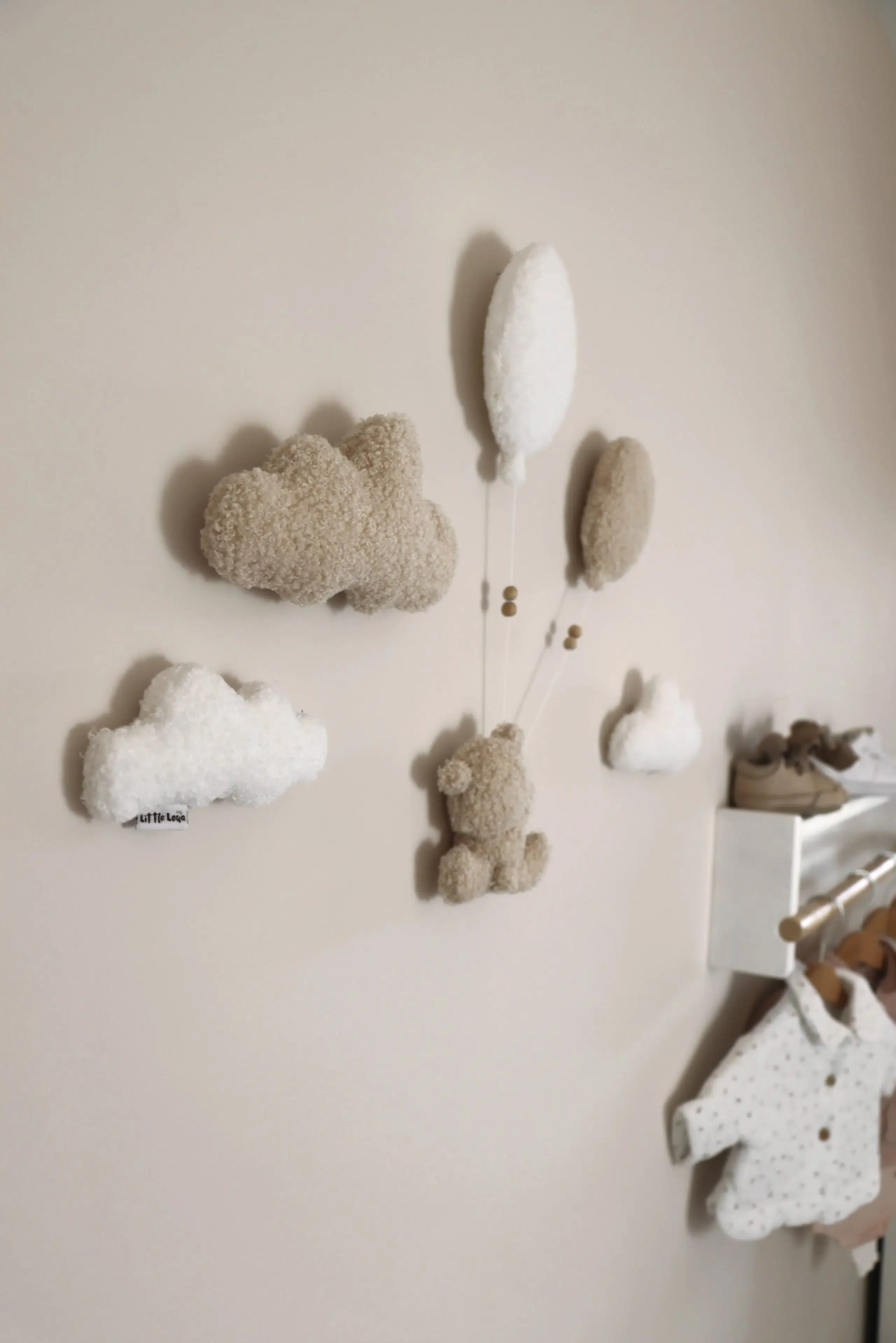 Little Loua Teddy Bouclé wanddecoratie | 6 stuks