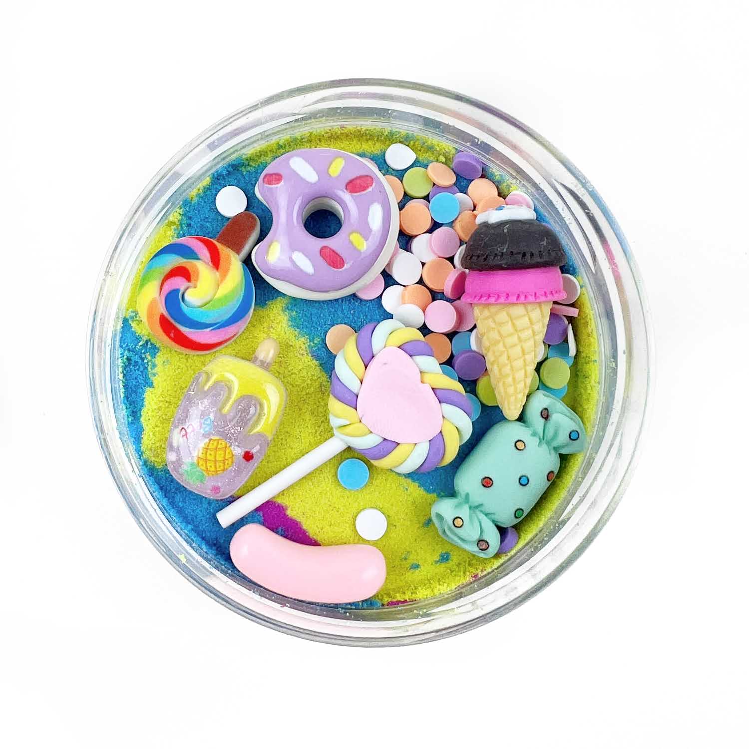 Invitation to Imagine Magic Sand Candy Surprise Pot, magisch kinetisch zand bij De Gele Flamingo