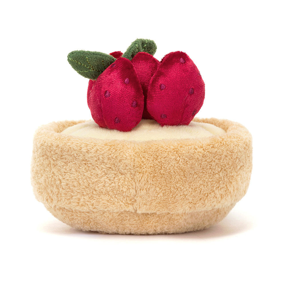 Jellycat Amuseables Fleurette Tarte Aux Fraises, achterkant van het taartje