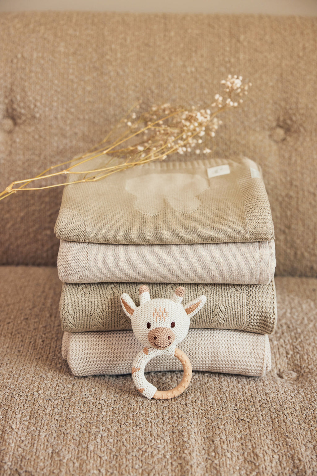 Jollein Deken Wieg 75x100cm Miffy TOG 1.5 | Nougat/Coral Fleece