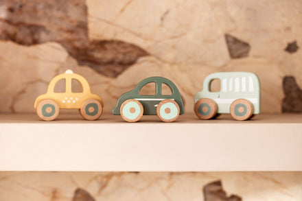 Jollein Houten Auto Op Wielen (3Pack)