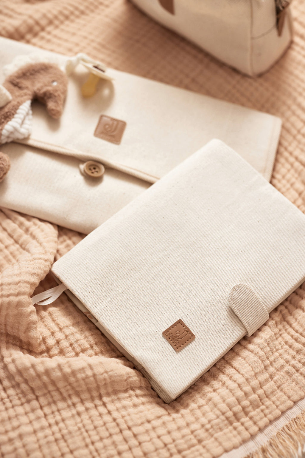 Jollein Groeiboekje Hoes 23x17cm | Twill Natural