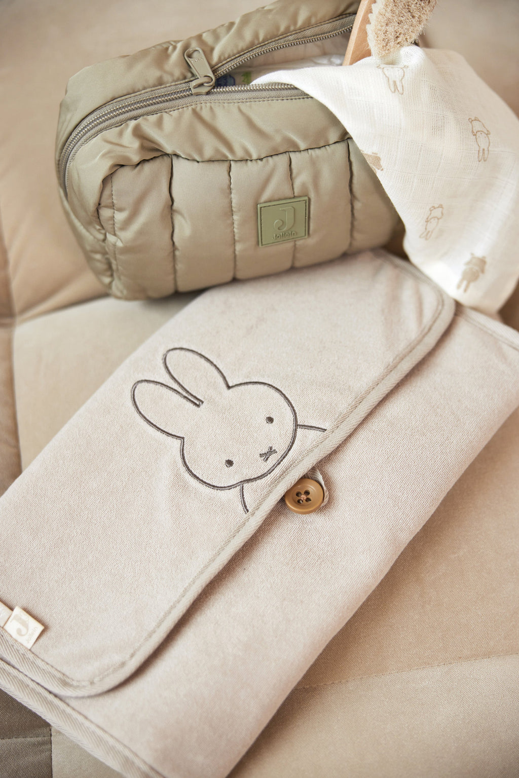 Jollein Verschoningsmat Badstof | Miffy Nougat