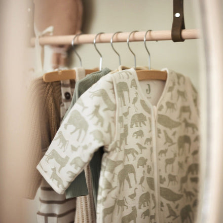 * Jollein Slaapzak Met Afritsbare Mouw 70cm | Animals Olive Green