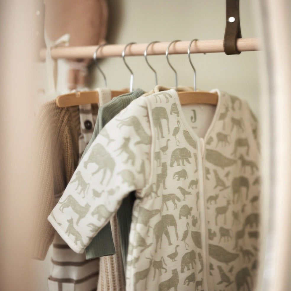 * Jollein Slaapzak Met Afritsbare Mouw 70cm | Animals Olive Green
